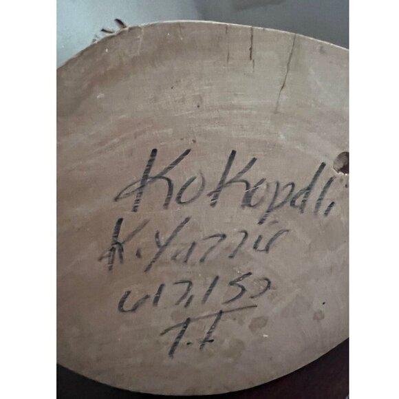 KOKOPELLI Kachina Doll Hunchbacked Magical Flute Fertility Signed 12” Rare - Picture 6 of 8